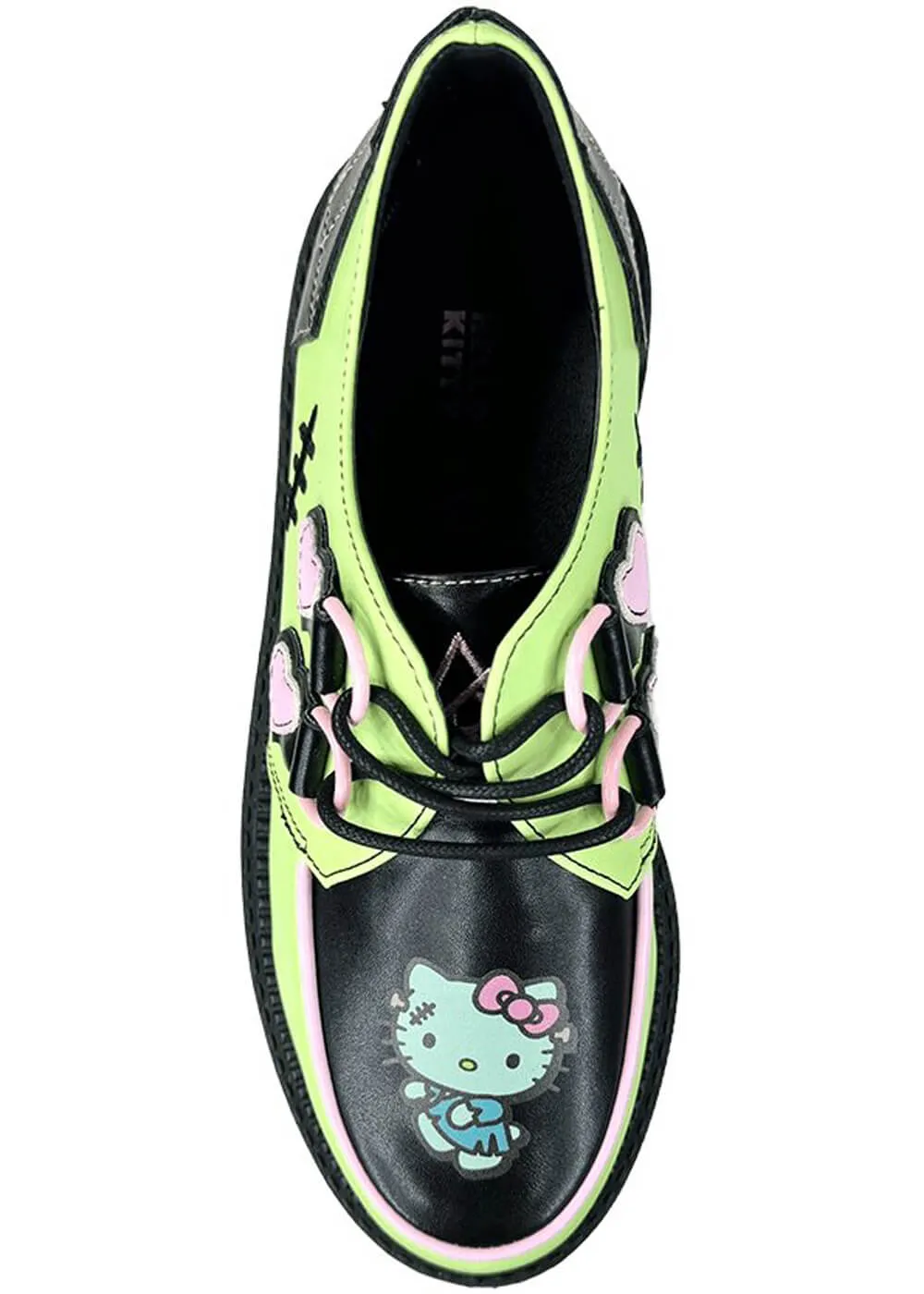YRU Shoes x Hello Kitty Super Kreep Frankie Creepers Green