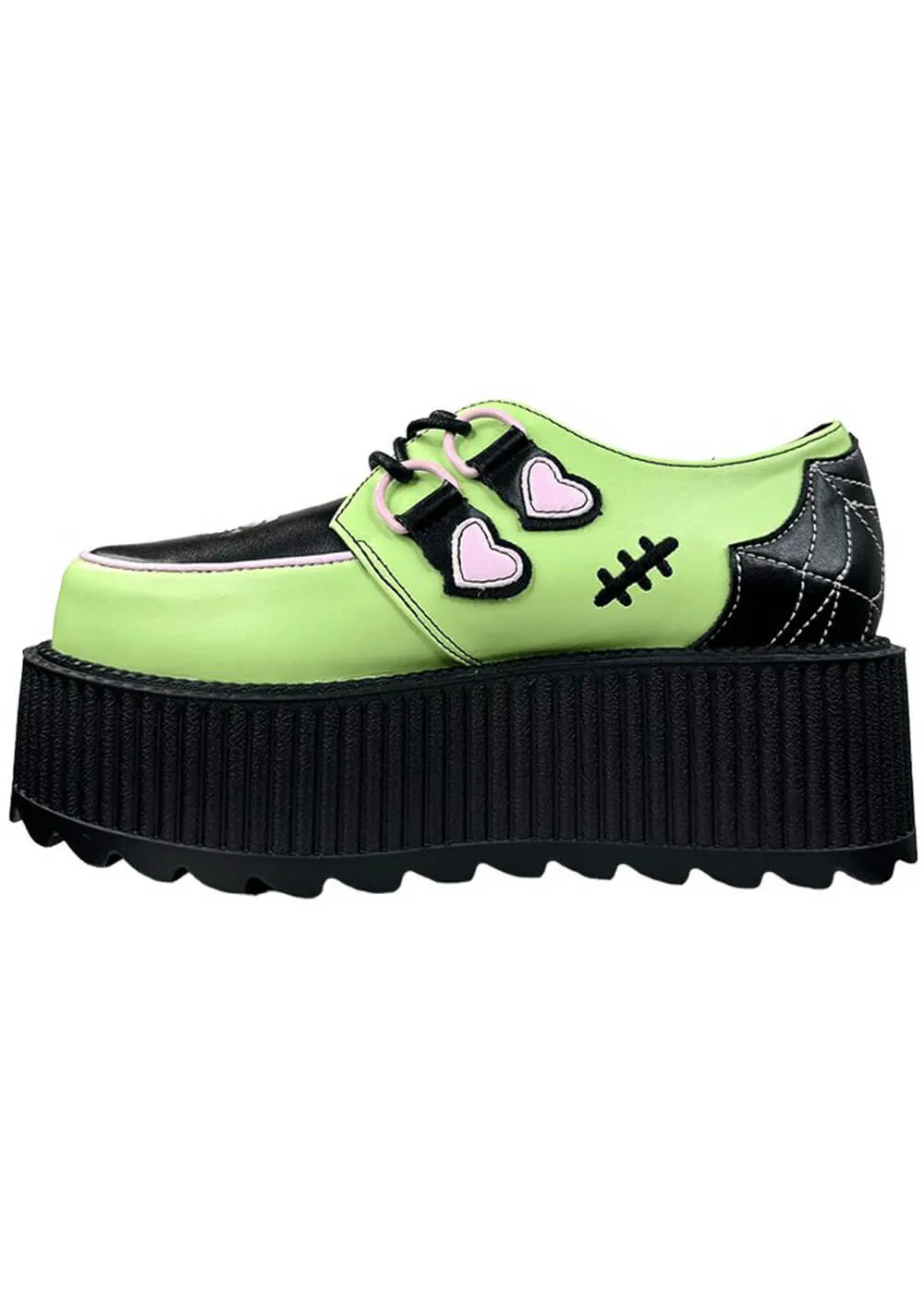 YRU Shoes x Hello Kitty Super Kreep Frankie Creepers Green