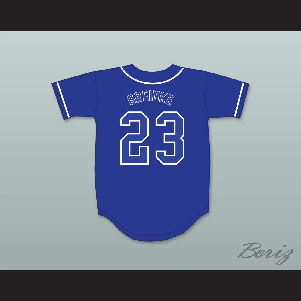 Zack Greinke 23 Apopka High School Darters Blue Baseball Jersey 2